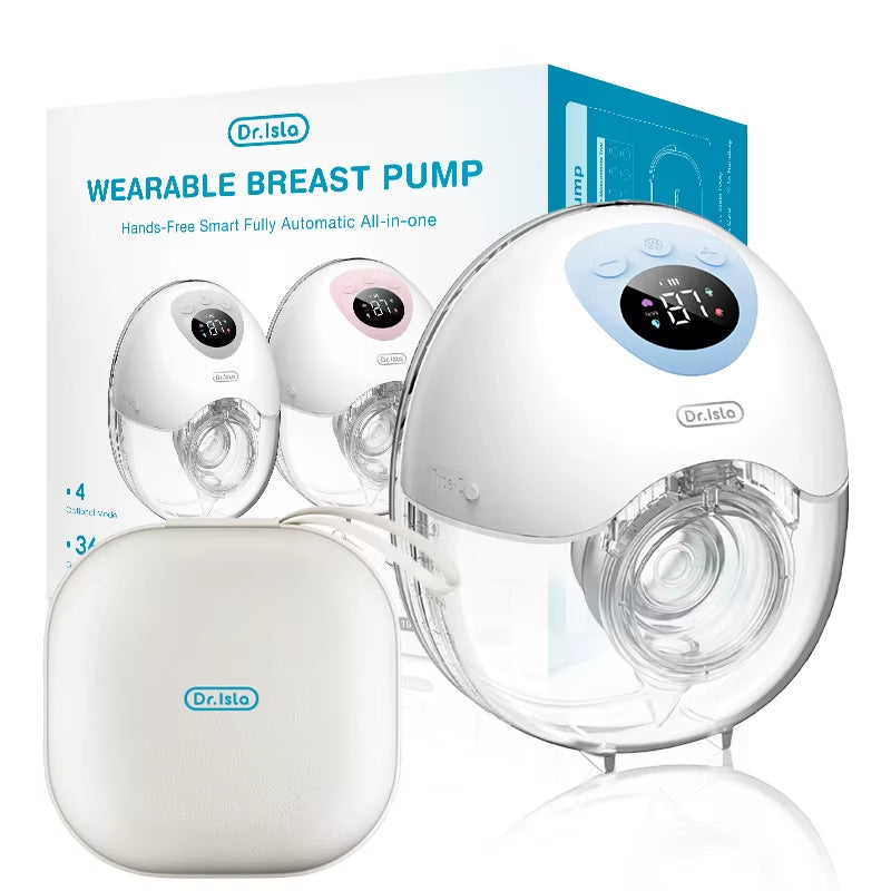 MAMIJOY Wearable Electric Breast Pump 4 Modes 36 Suction Levels Hands Free Breast Pumps Milk Collector with 19/24Mm Flange EB50